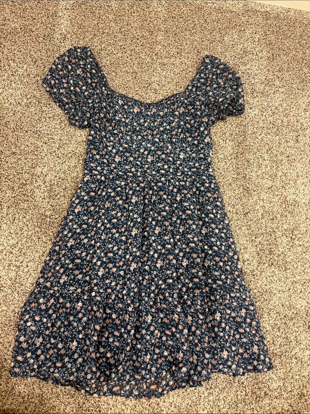 Altard State Floral Puff Sleeve Mini Dress